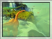 Wodospad, Dinozaury