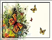 Art, Kolorowe, Motyle