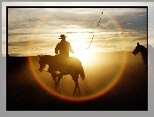 Konie, Słońca, Kowboje, Zachód