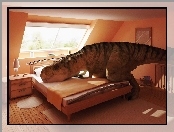 Łóżko, Dinozaur, Poddasze