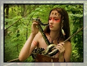 Las, Dziewczyna, Wąż