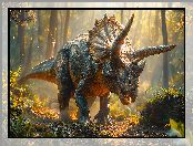 Grafika, Dinozaur, Triceratops