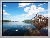 Jezioro, Góry, Piękne, Łabędź