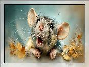 Grafika AI, Szczur, Liście