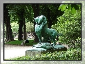 Pomnik, Zamkowy, Lwa, Luksemburg, Park