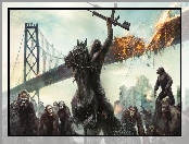 Małpy, Dawn of the Planet of the Apes, Film, Zniszczony, Most, Ewolucja planety małp, Wojna