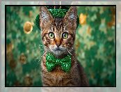 Cylinder, Muszka, AI, Kot, Zielona