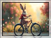 Rower, Królik, Sukienka