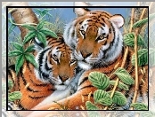 Tygrysy, Art, Dwa, Liście