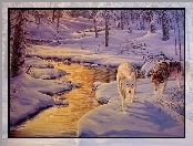 Zima, Wilki, Las