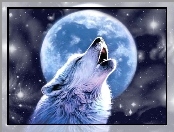 Księżyc, Wyjący, Wilk