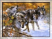 Wilki, Zima, Las