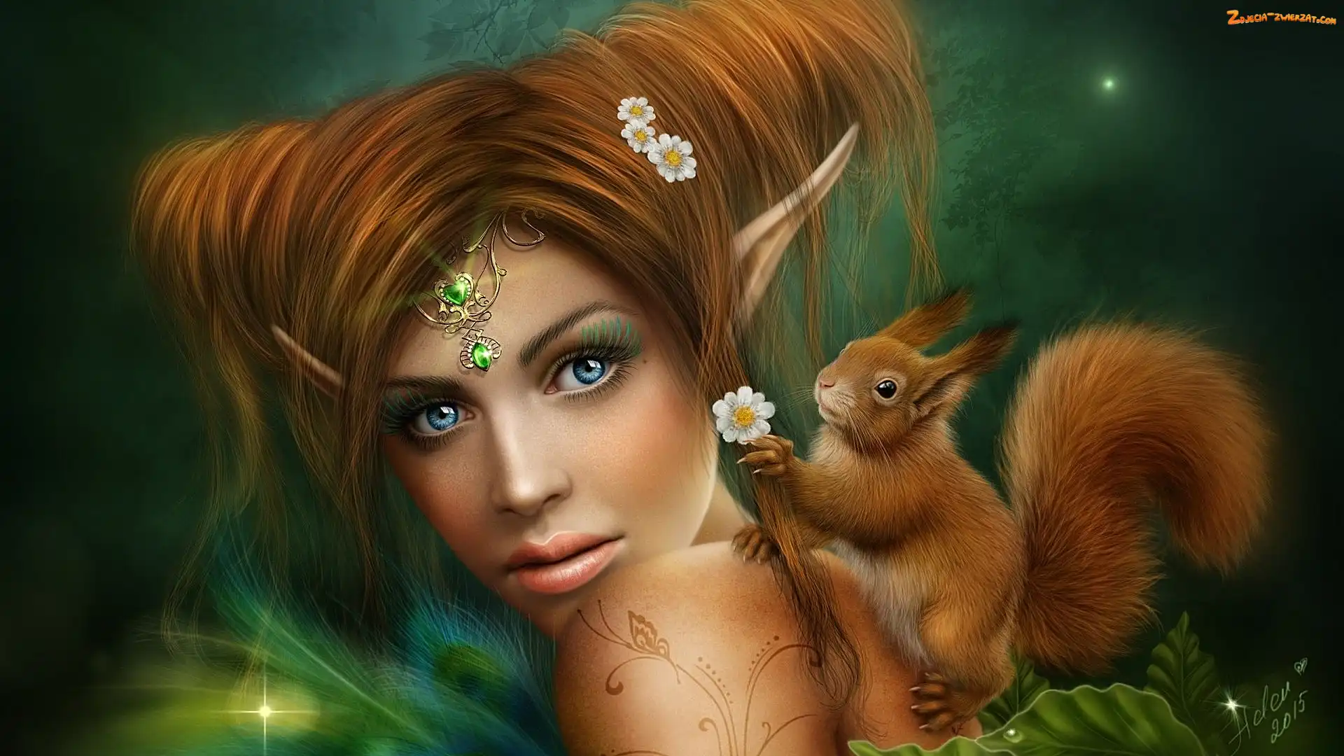 Wiewiórka, Dziewczyna, Elf