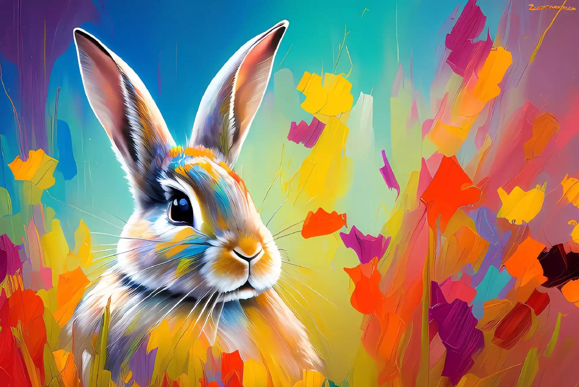 Grafika, Królik, Kolor