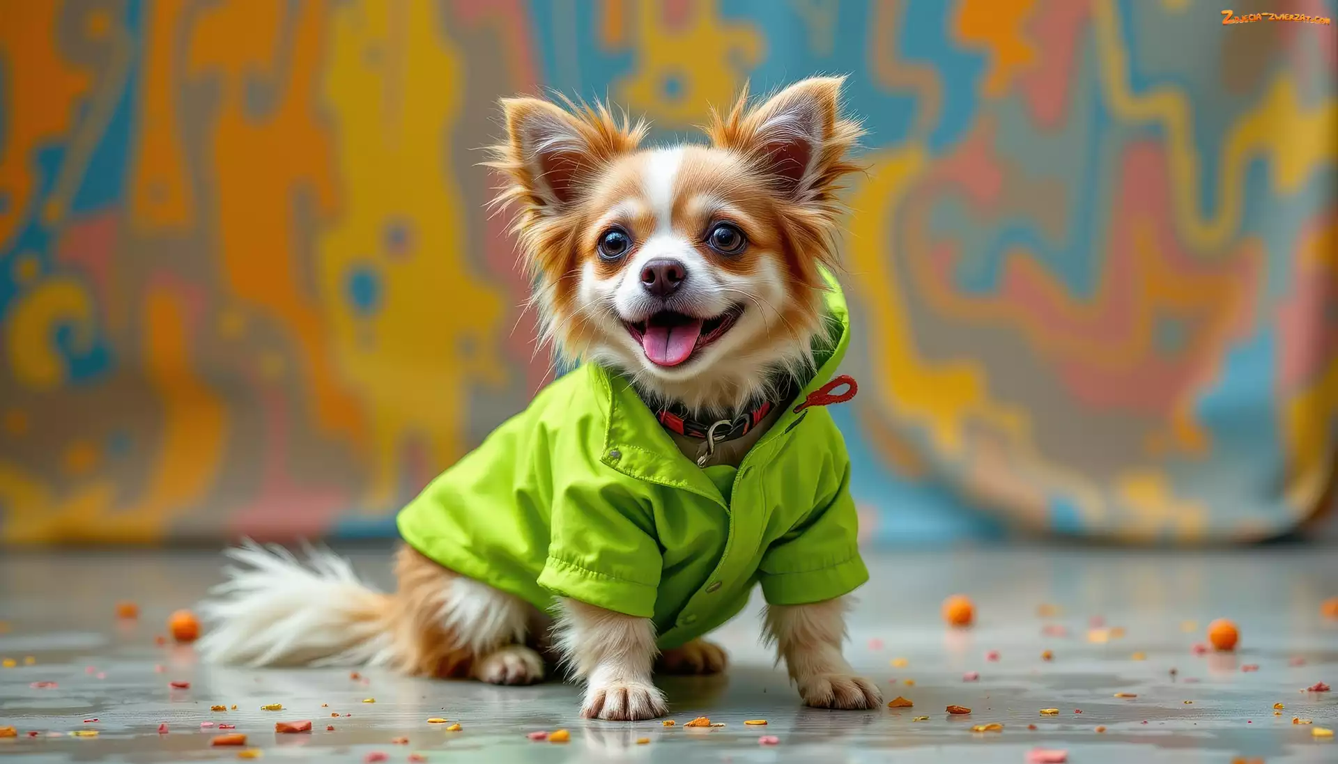 Kurtka, Język, Grafika, Chihuahua, Pies