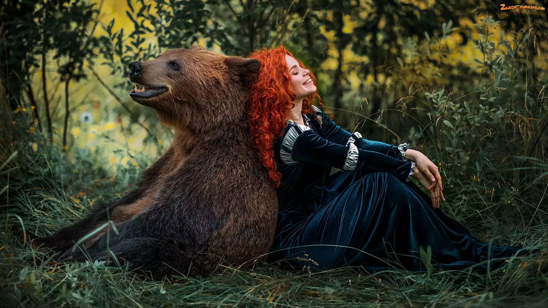 Niedźwiedź, Merida Waleczna, Rudowłosa, Cosplayer, Kobieta