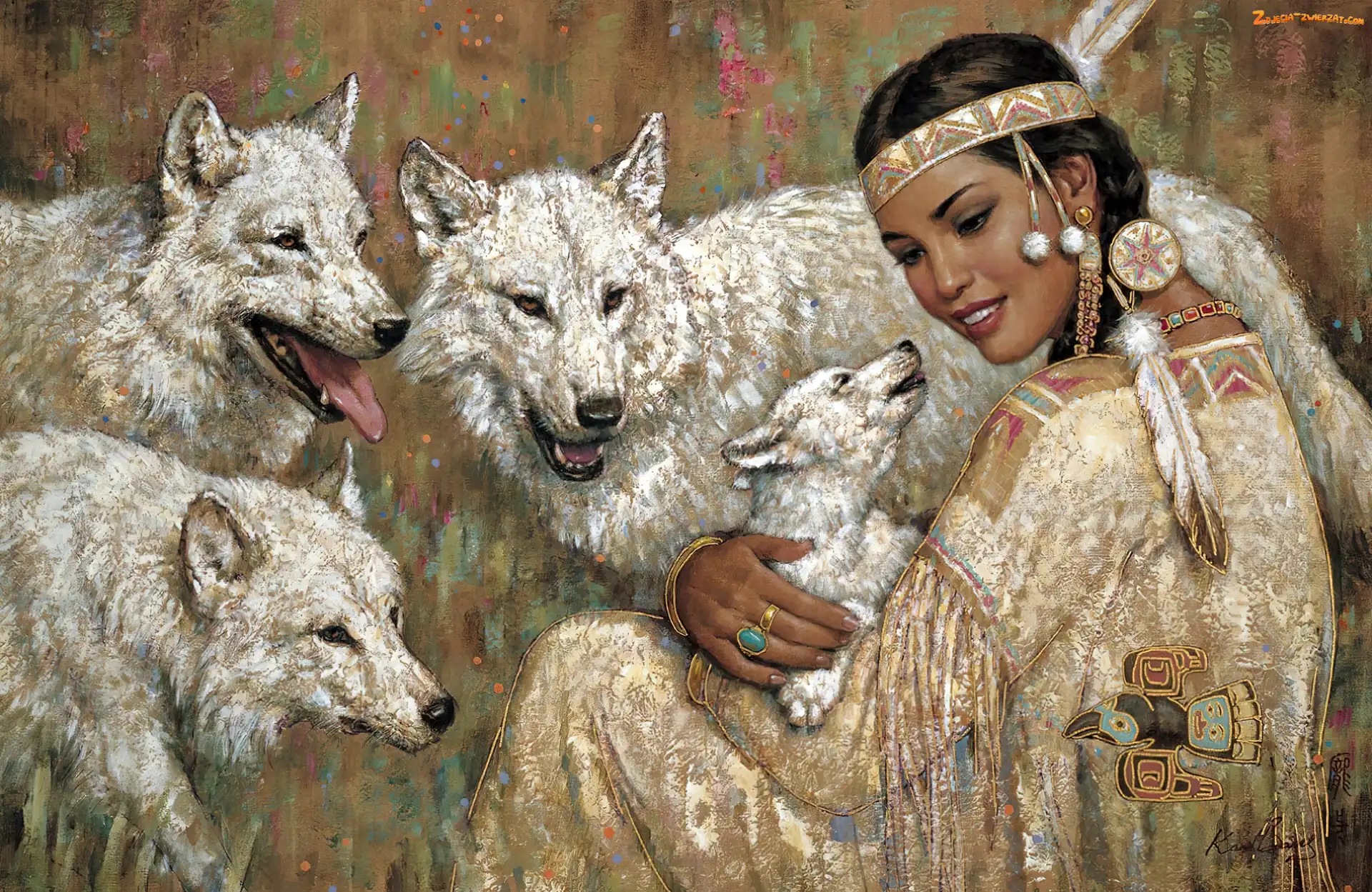 Wilki, Obraz, Indianka