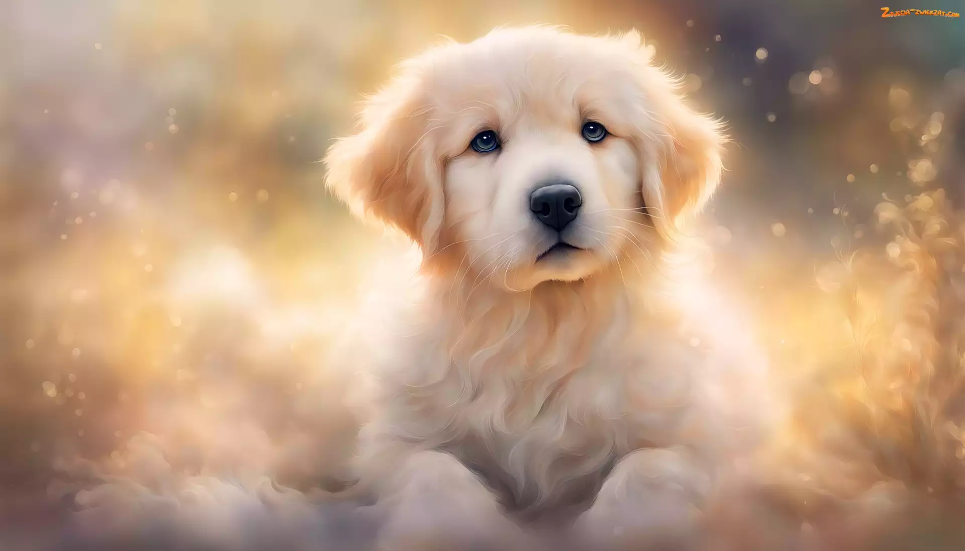 Grafika, Szczeniak, Golden retriever