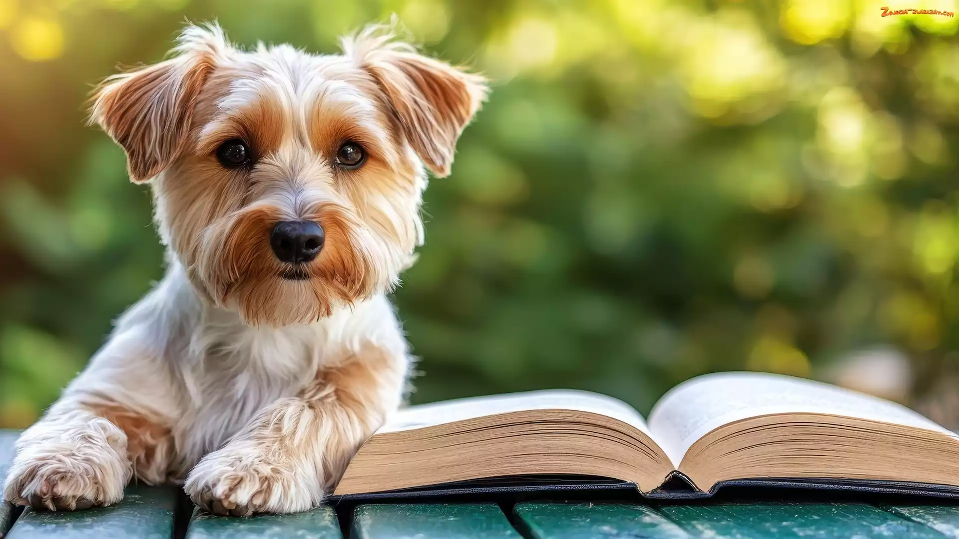 Książka, Pies, Yorkshire terrier